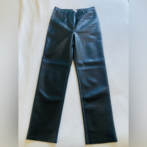 Aritzia black leather pants size 8 - Picture 1 of 4